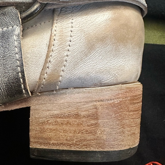 Freebird Cream and Silver Lace-Up Boots - Picture 6 of 16